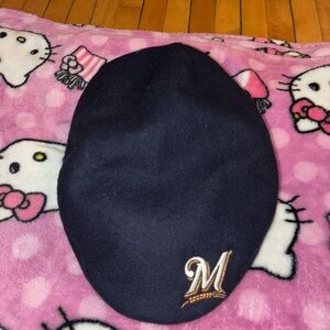 Navy Blue Cap with Embroidered Logo Milwaukee Brewers